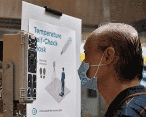 self-check temperature kiosk